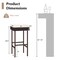 Patio Rattan Barstools Set of 4 with Footrest and Soft Cushions for Backyard Balcony